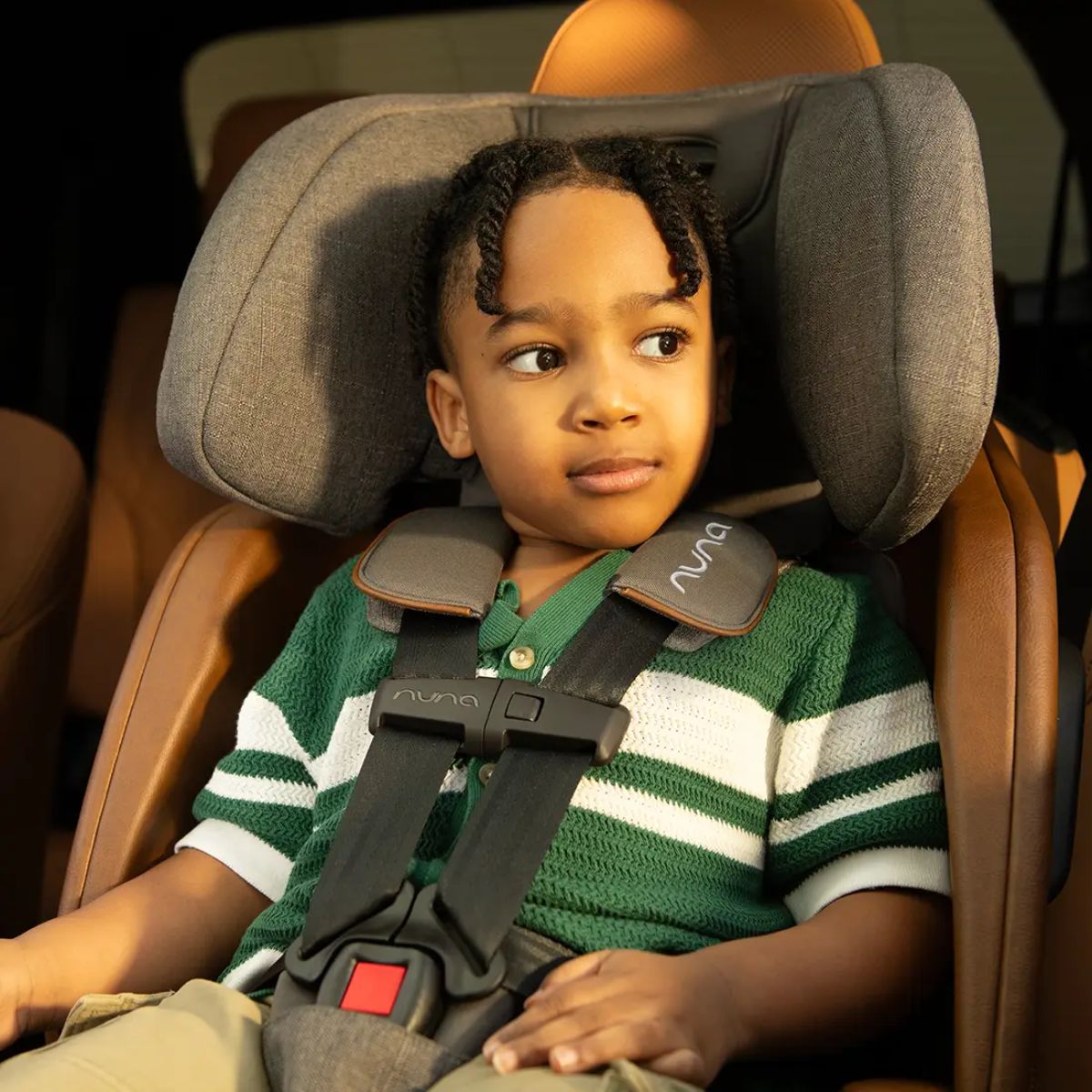 Nuna Lumn Harness Booster Car Seat - Caviar - Grows with Your Child for Years