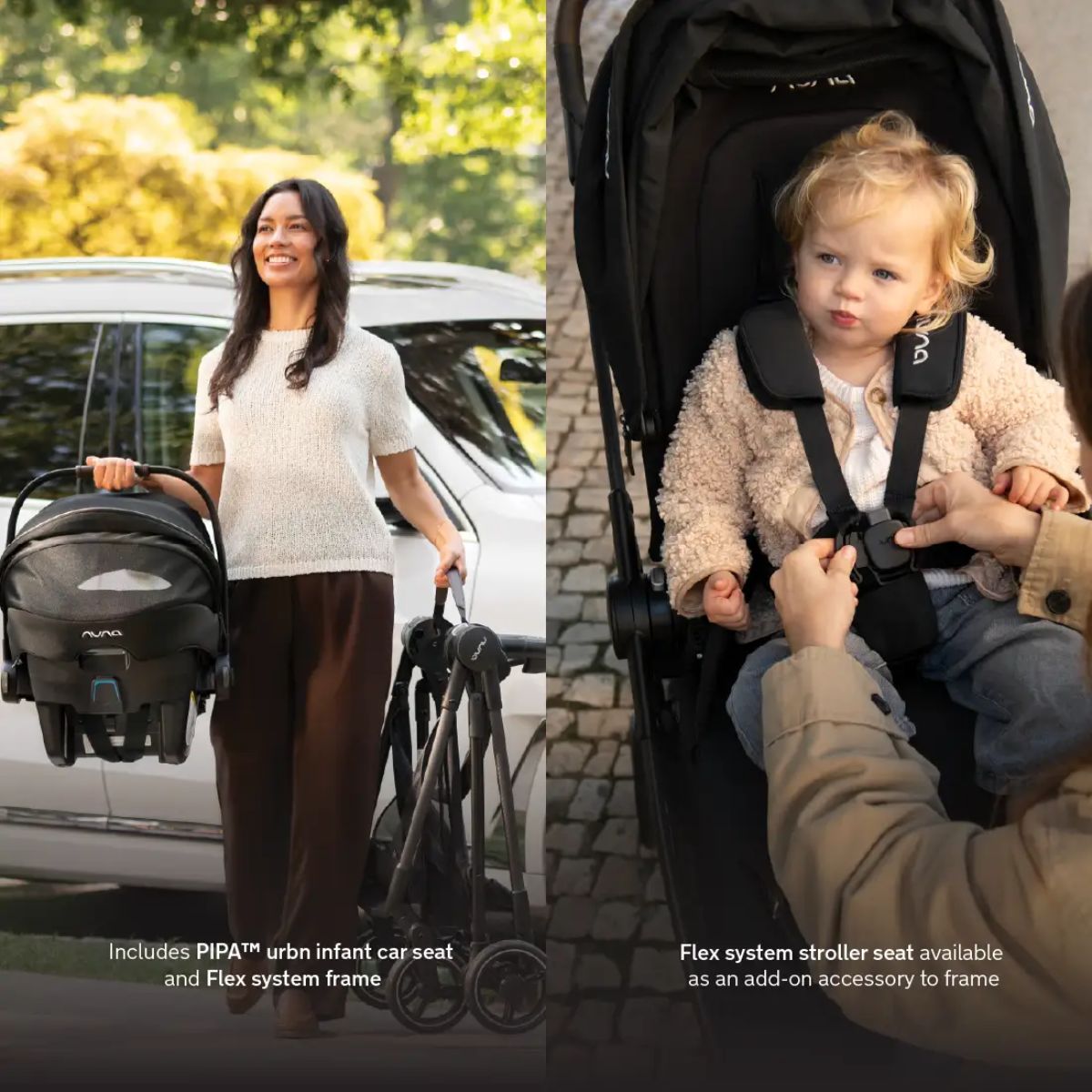 Carrinho De Bebê Travel Sistem Nuna Pipa Urbn Flex Caviar - Ultra Lightweight and Easy to Handle
